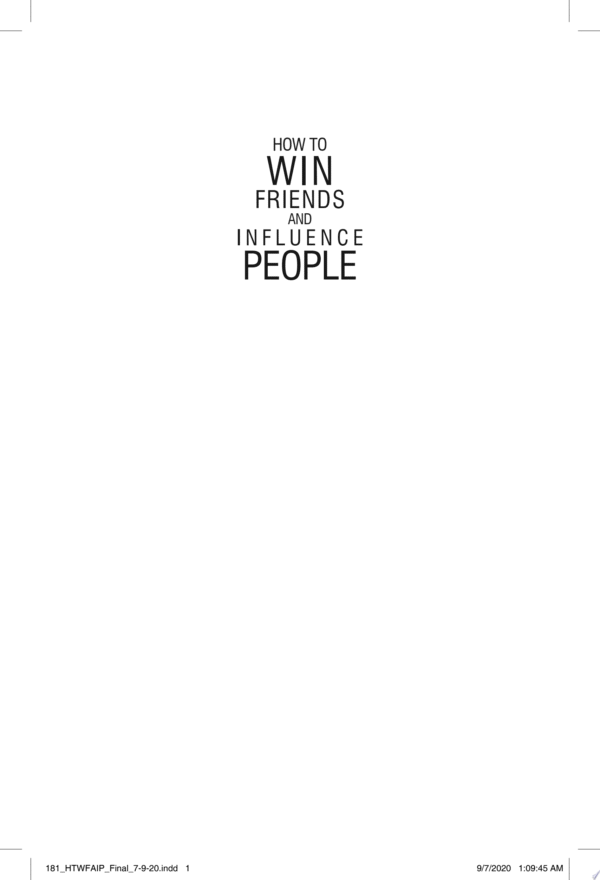 How to Win Friends and Influence People